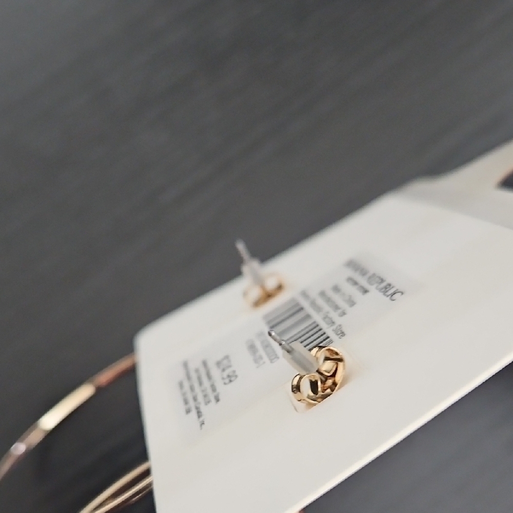 Banana Republic Elegant Gold Circle Earrings - Picture 4 of 6